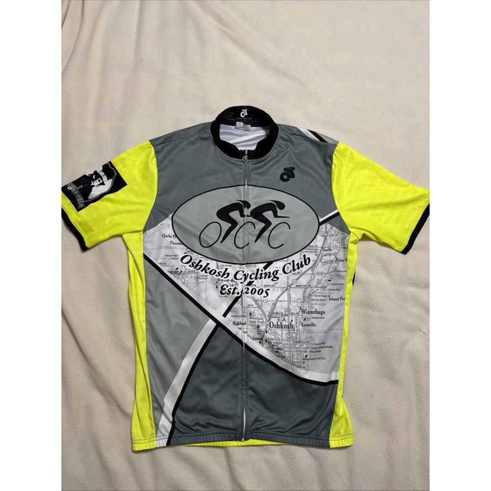 Champion System mens race cut cycling jersey Full Zip Front Size XL HiRes Yellow